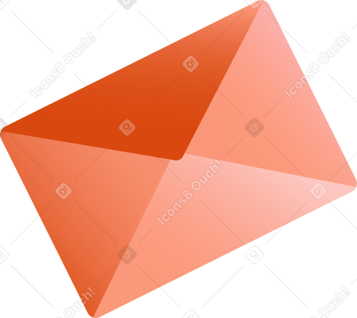 orange postal letter PNG, SVG