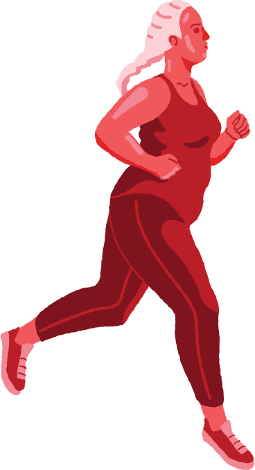 curvy woman running PNG, SVG