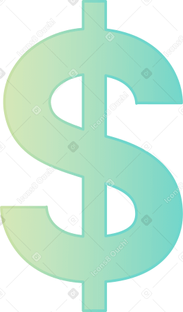 signo de dólar PNG, SVG