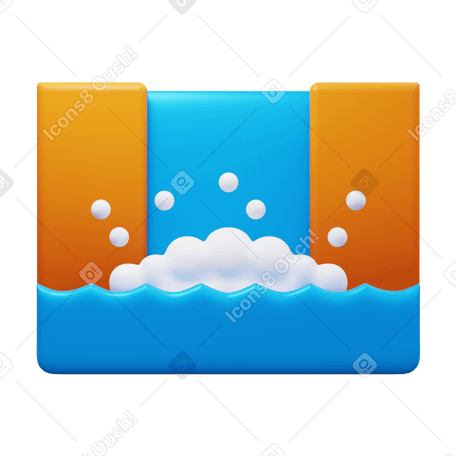 3D waterfall PNG、SVG