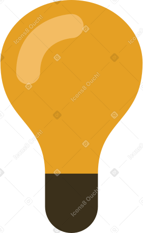 light bulb on Illustration in PNG, SVG