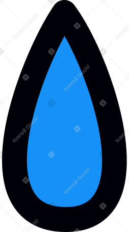 blue little droup Illustration in PNG, SVG