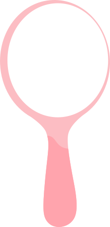 pink oval mirror Illustration in PNG, SVG