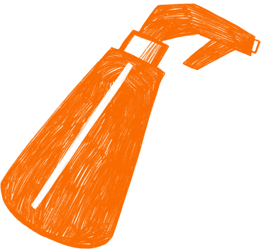 orange spray bottle PNG、SVG