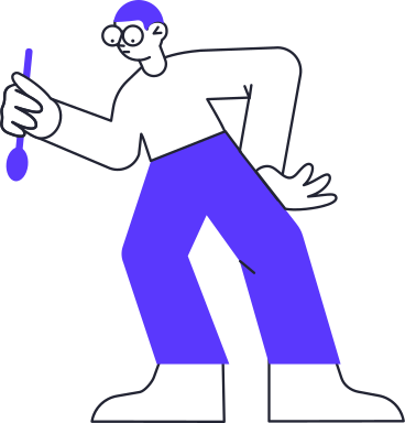 man with a spoon PNG, SVG