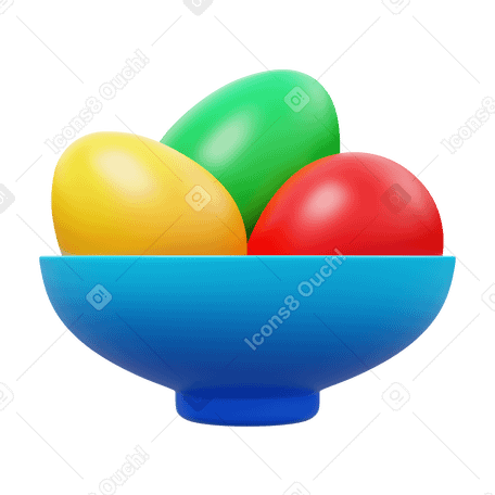 3D easter eggs PNG, SVG