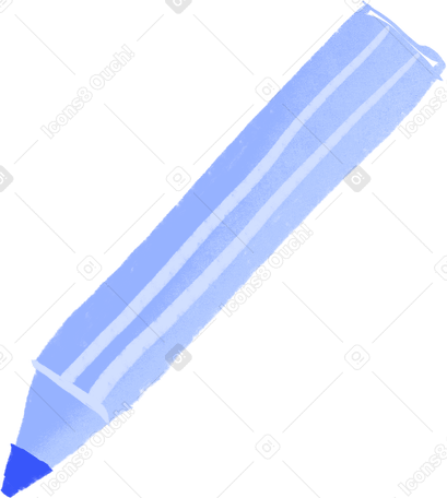 Grande matita blu PNG, SVG