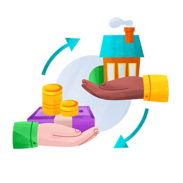 Kauf und verkauf von immobilien PNG, SVG