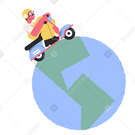 Trip around the world Illustration in PNG, SVG