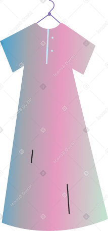 hanging gradient dress Illustration in PNG, SVG