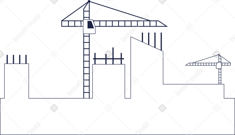 construction landscape Illustration in PNG, SVG
