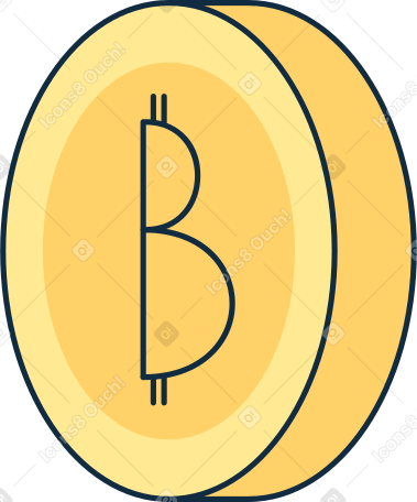 bitcoin cryptocurrency Illustration in PNG, SVG