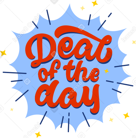 lettering deal of the day Illustration in PNG, SVG