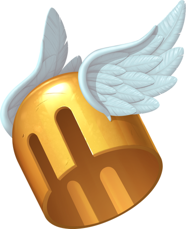golden helmet with wings PNG, SVG