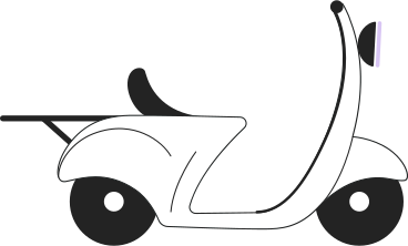 black and white moped PNG, SVG