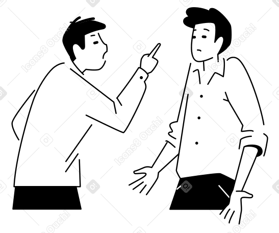 二人の男が喧嘩したり口論したり口論したりしている PNG、SVG