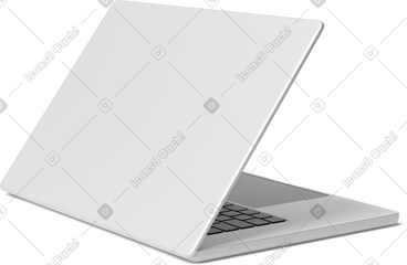 Rear view of laptop PNG, SVG