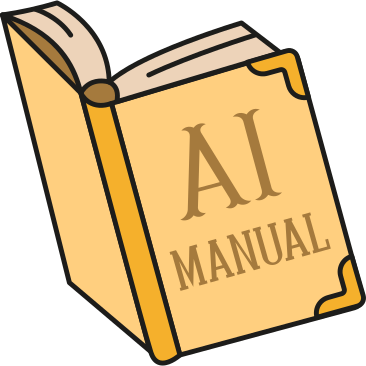 book with the inscription ai manual PNG, SVG