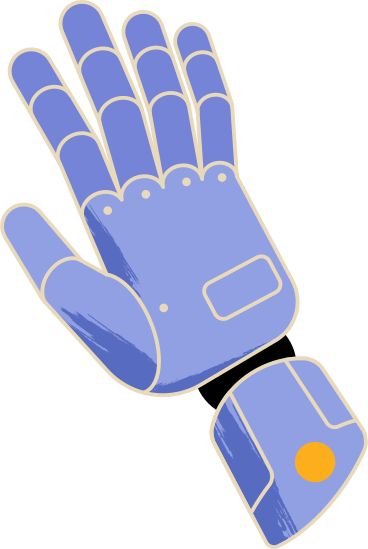 right hand robot PNG, SVG