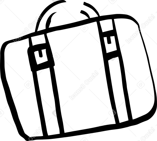 Старомодный чемодан в PNG, SVG