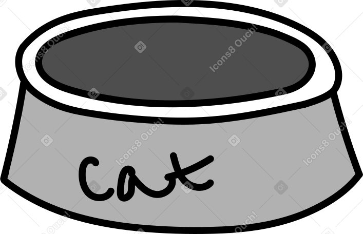 cat's bowl PNG, SVG