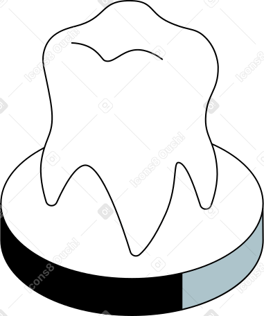 tooth on a stand Illustration in PNG, SVG