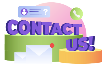 Lettrage contactez-nous ! avec enveloppes et texte de signe de téléphone PNG, SVG
