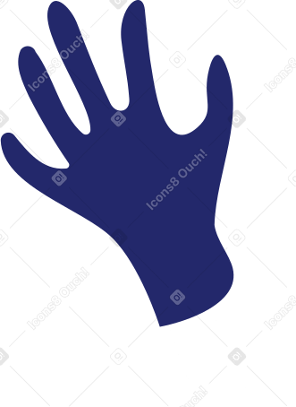 blue zombie hand PNG, SVG