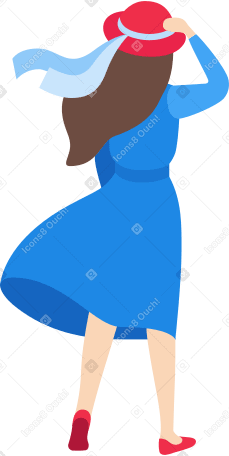 waiting woman Illustration in PNG, SVG
