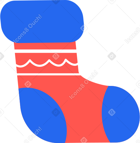 Носок для подарков в PNG, SVG