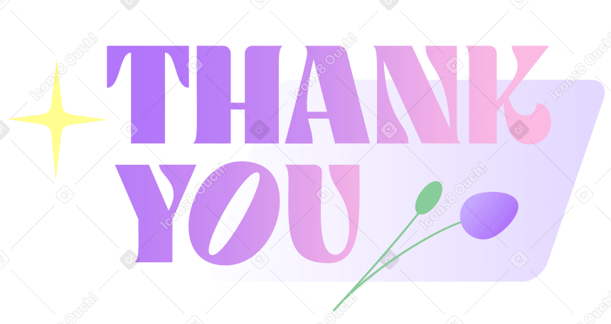 Thank you lettering PNG, SVG