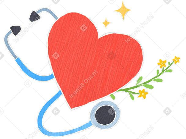 Monitoring and caring for heart health PNG, SVG