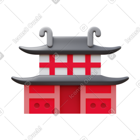 3D temple PNG, SVG