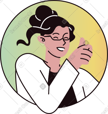 Avatar of a woman giving a thumbs up PNG, SVG