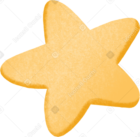 yellow cookies in the shape of a star в PNG, SVG