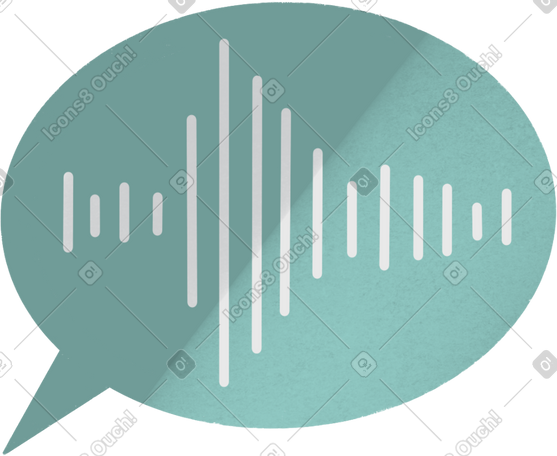 bubble with waveform PNG, SVG