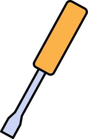 flat screwdriver Illustration in PNG, SVG