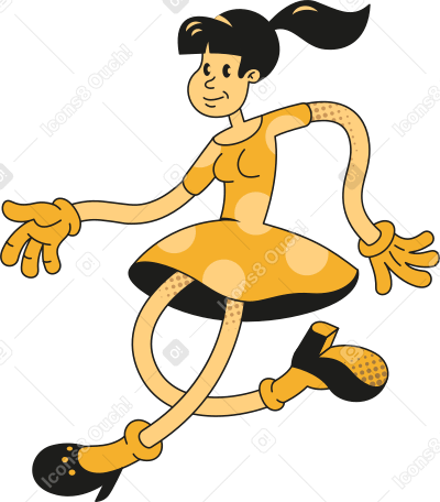 woman dancing Illustration in PNG, SVG
