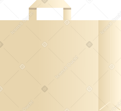 paper bag with handles Illustration in PNG, SVG