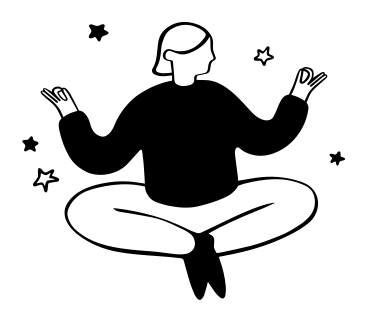 Женщина медитирует в позе лотоса в PNG, SVG