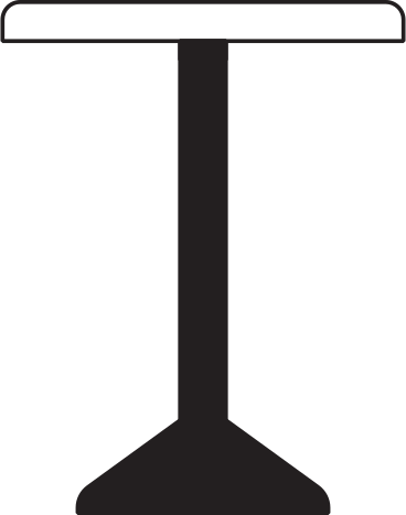Bar table on one leg PNG, SVG