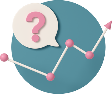 Line graph with question mark PNG、SVG