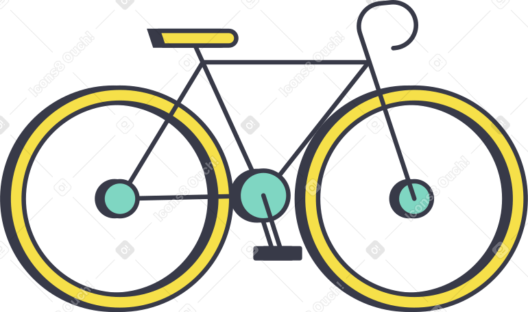 bike Illustration in PNG, SVG
