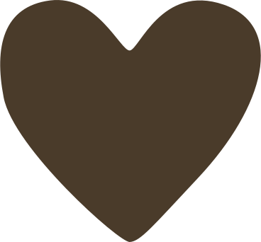 Brown heart shape PNG、SVG