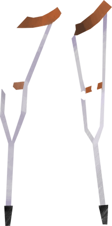 crutches Illustration in PNG, SVG