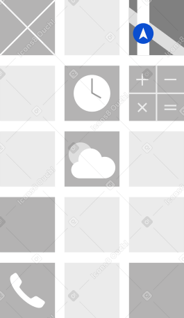телефонный интерфейс в PNG, SVG