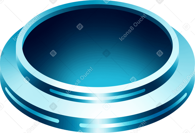 Plateforme isométrique circulaire PNG, SVG