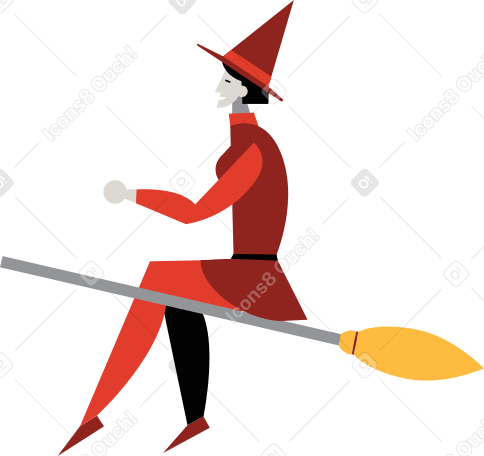 witch Illustration in PNG, SVG