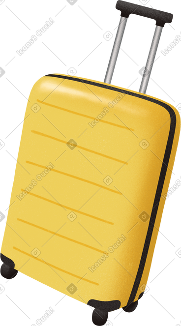 Yelllow suitcase PNG, SVG