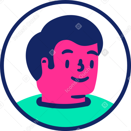 man face id Illustration in PNG, SVG